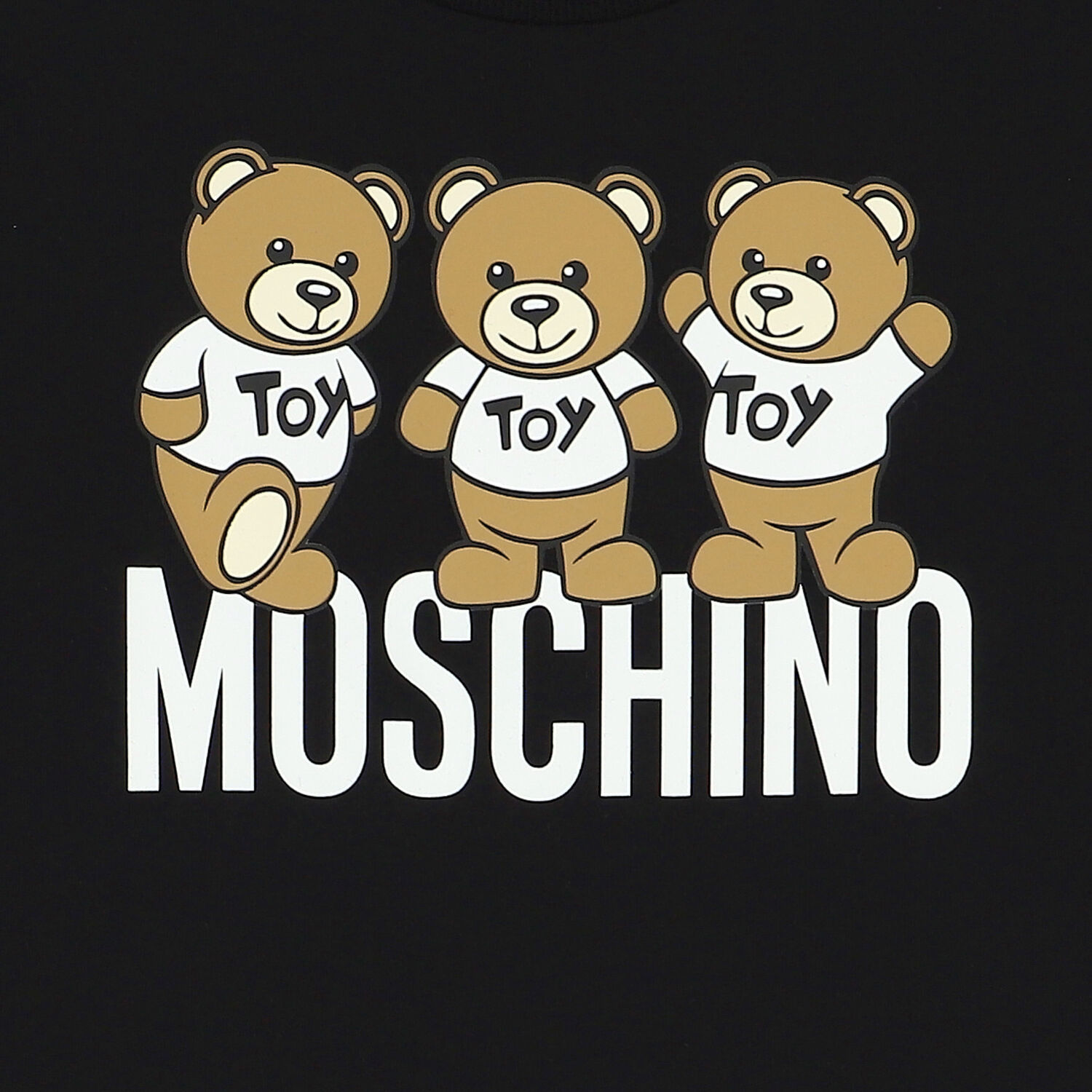 تيشيرت بشعار تيدي باللون الأسود, 1, hi-res