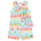 Girls Multi-Coloured Heart Playsuit, 1, hi-res