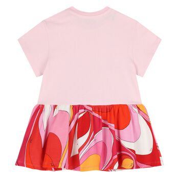 Younger Girls Pink Logo Dress