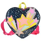 Girls Blue Sparkle Stars Backpack, 1, hi-res