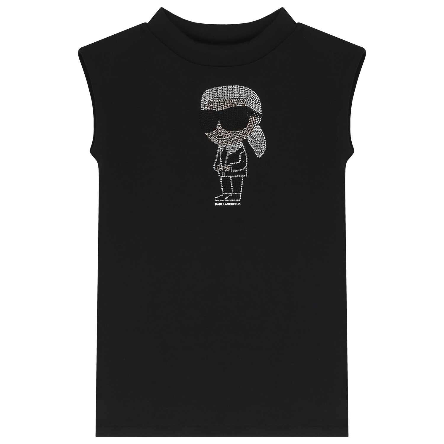 فستان بنات بالشعار باللون الأسود, 1, hi-res image number null