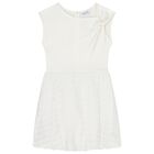 Girls Ivory Chiffon Bubble Dress, 1, hi-res