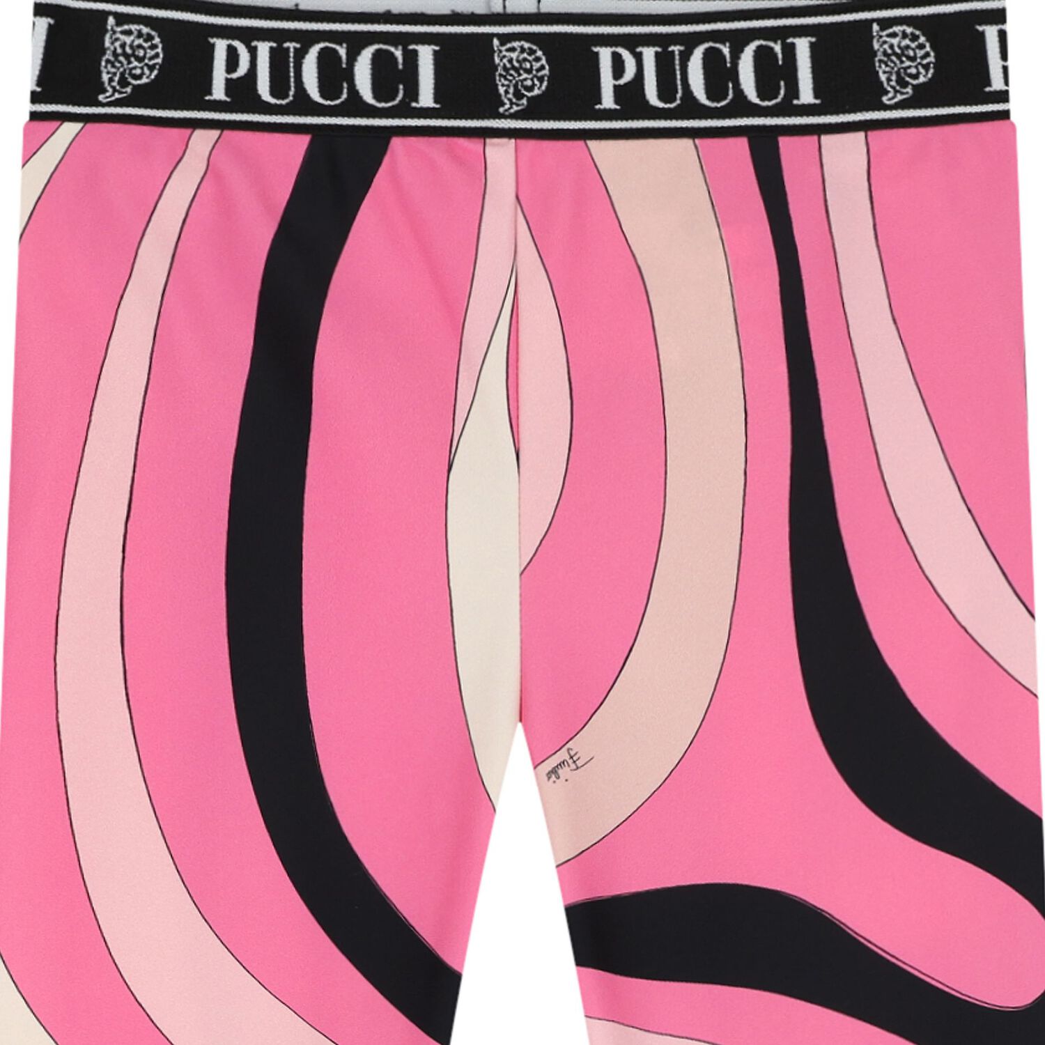 Girls Pink Vortice Logo Leggings, 1, hi-res