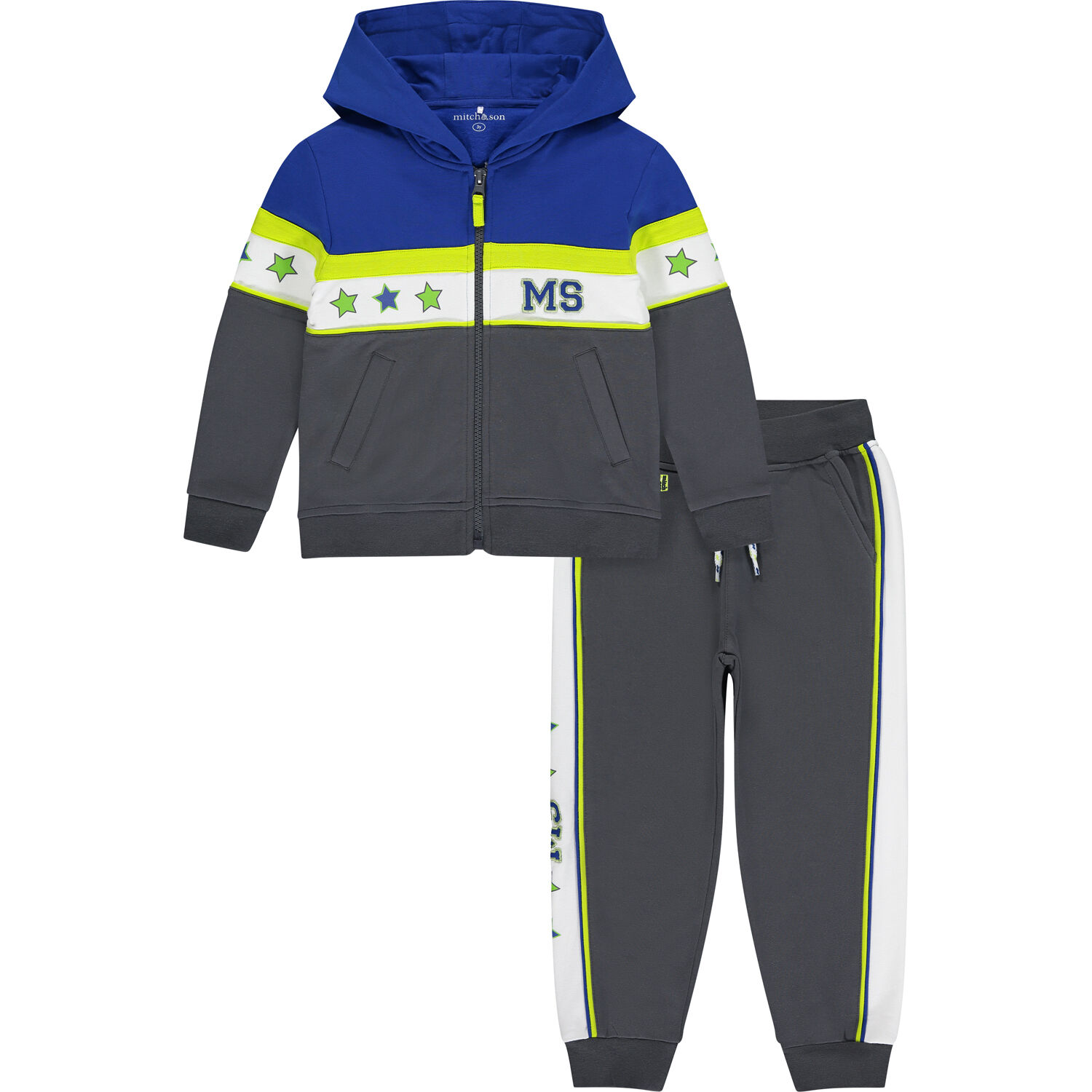 Boys Blue & Grey Tracksuit, 1, hi-res image number null