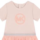 Younger Girls Pink Sequin Dress Set, 2, hi-res