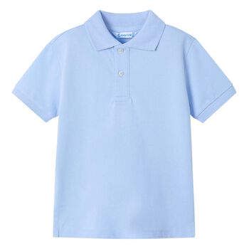 Boys Light Blue Logo Polo Shirt
