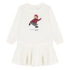 Baby Girls Ivory Polo Bear Sweatshirt Dress Set, 1, hi-res