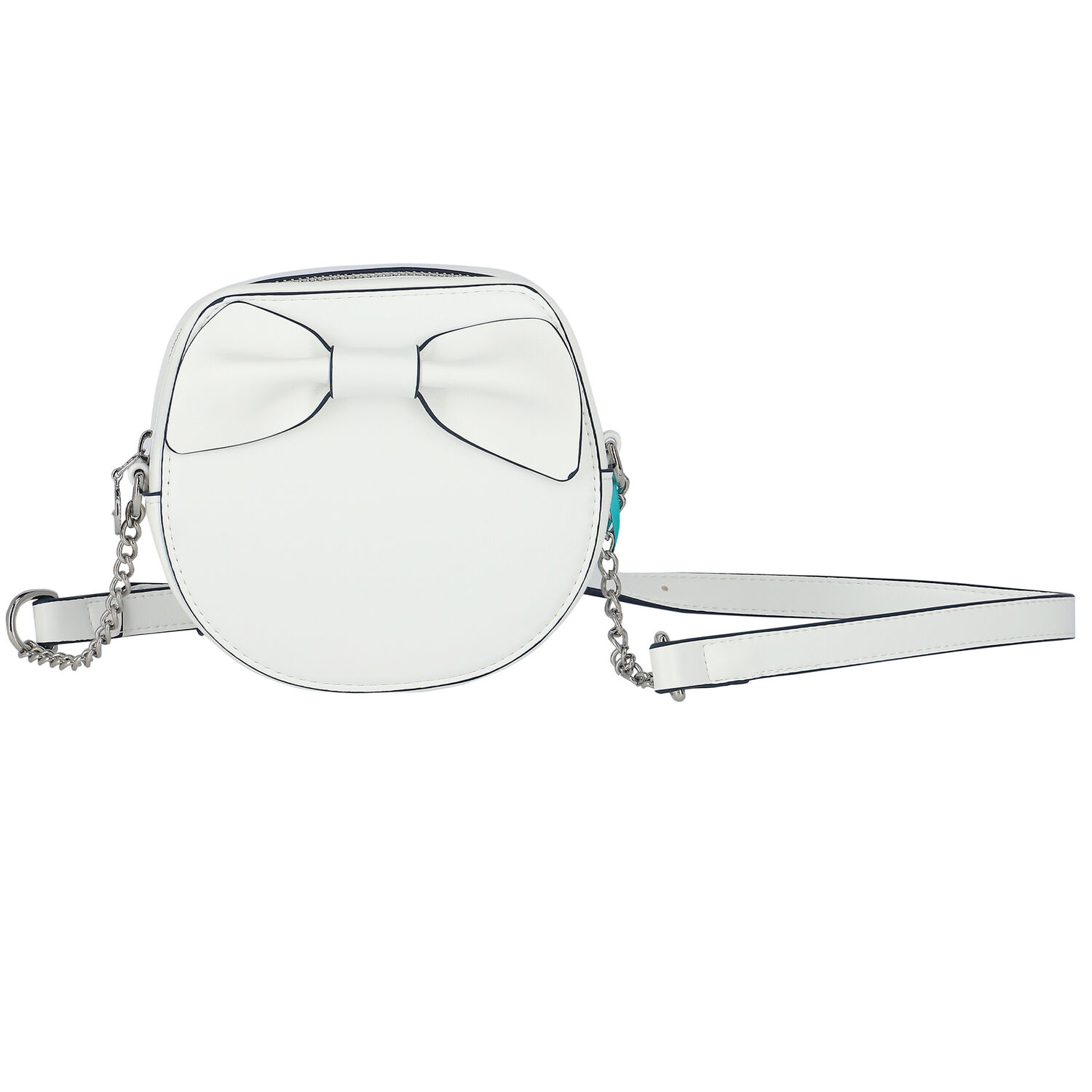 Girls White Logo Leather Handbag, 1, hi-res image number null