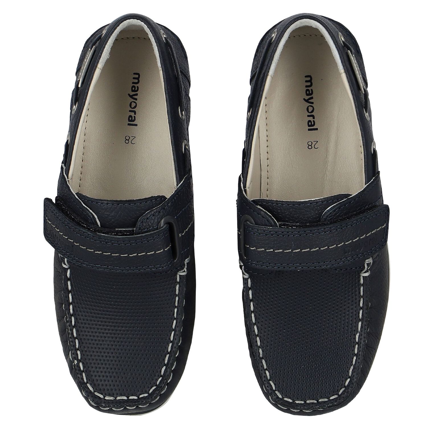 Boys Navy Blue Leather Shoes, 1, hi-res