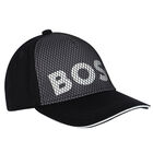 Boys Black Logo Cap, 1, hi-res