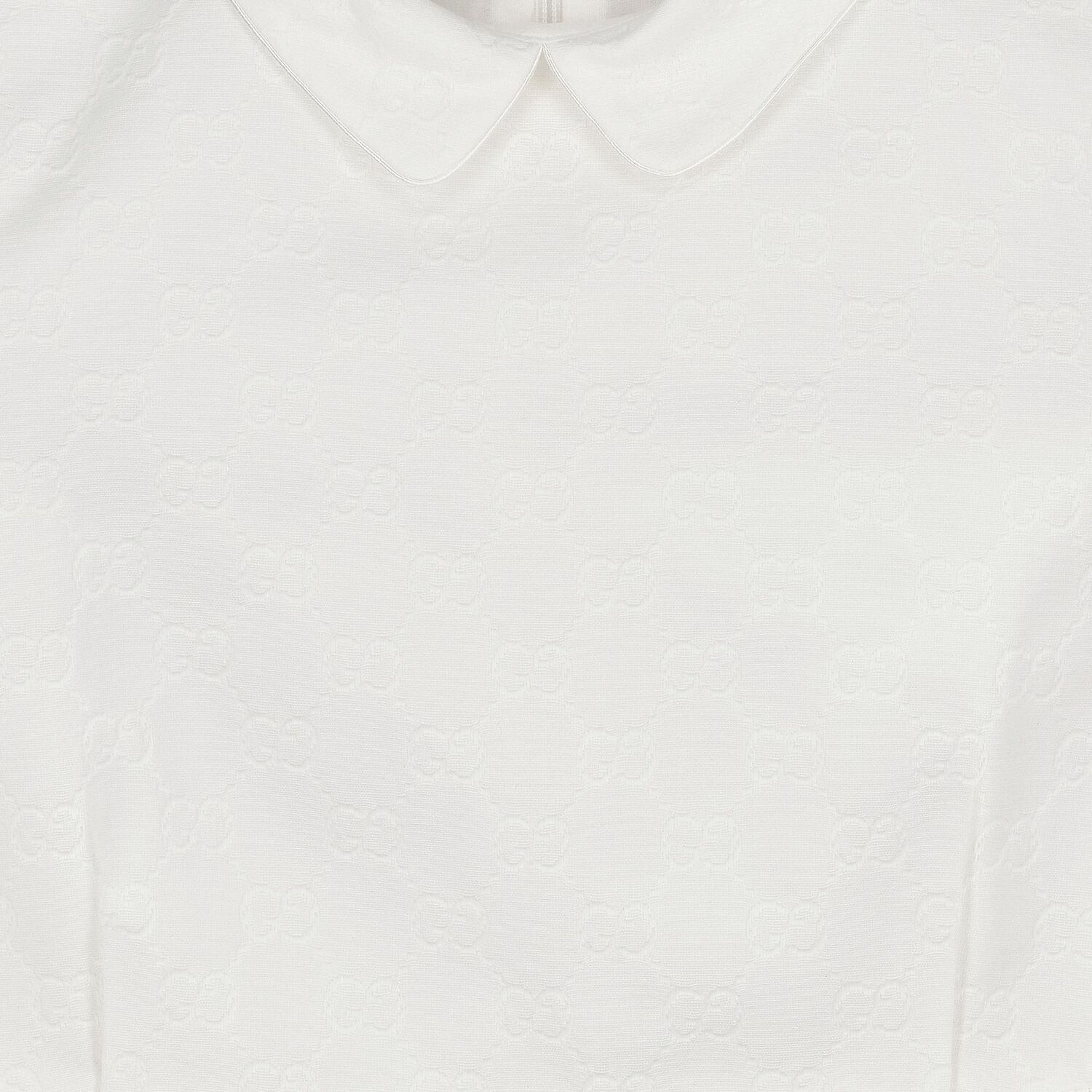 فستان أبيض بشعار GG للبنات, 1, hi-res