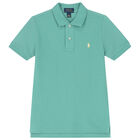 Boys Green Logo Polo Shirt, 2, hi-res