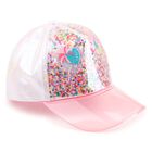 Girls Silver Iridescent Cap, 1, hi-res
