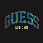 تيشيرت بنات بالشعار باللون الأسود, 3, hi-res