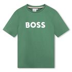 Boys Green Logo T-Shirt, 4, hi-res