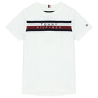 Boys White Logo T-Shirt, 2, hi-res