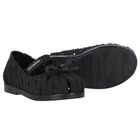 حذاء بشعار فيونكة سوداء للبنات الصغار, 1, hi-res