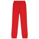 Girls White & Red Ruffled Tracksuit Set, 1, hi-res