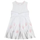 Girls White Floral Dress, 1, hi-res