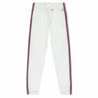 Boys White Cotton Trousers, 1, hi-res