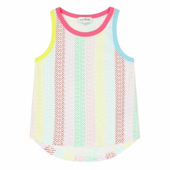 Girls Multicoloured Logo Top