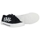 حذاء رياضي بالشعار باللونين الاسود و الابيض للاولاد, 1, hi-res