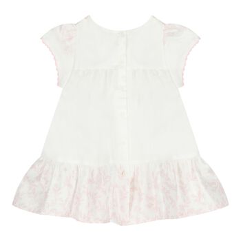 Baby Girls White & Pink Floral Dress