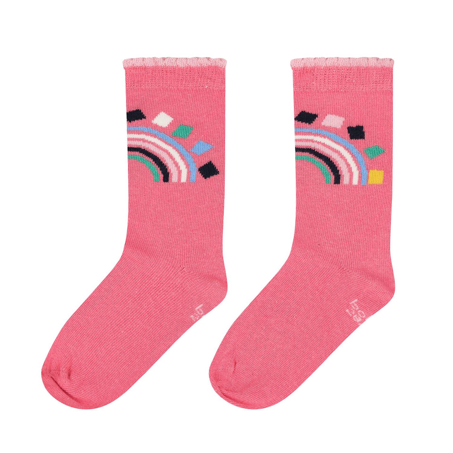 Girls Navy Blue & Pink Socks ( 3-Pack ), 1, hi-res