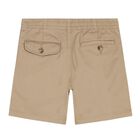 Boys Beige Logo Shorts, 2, hi-res