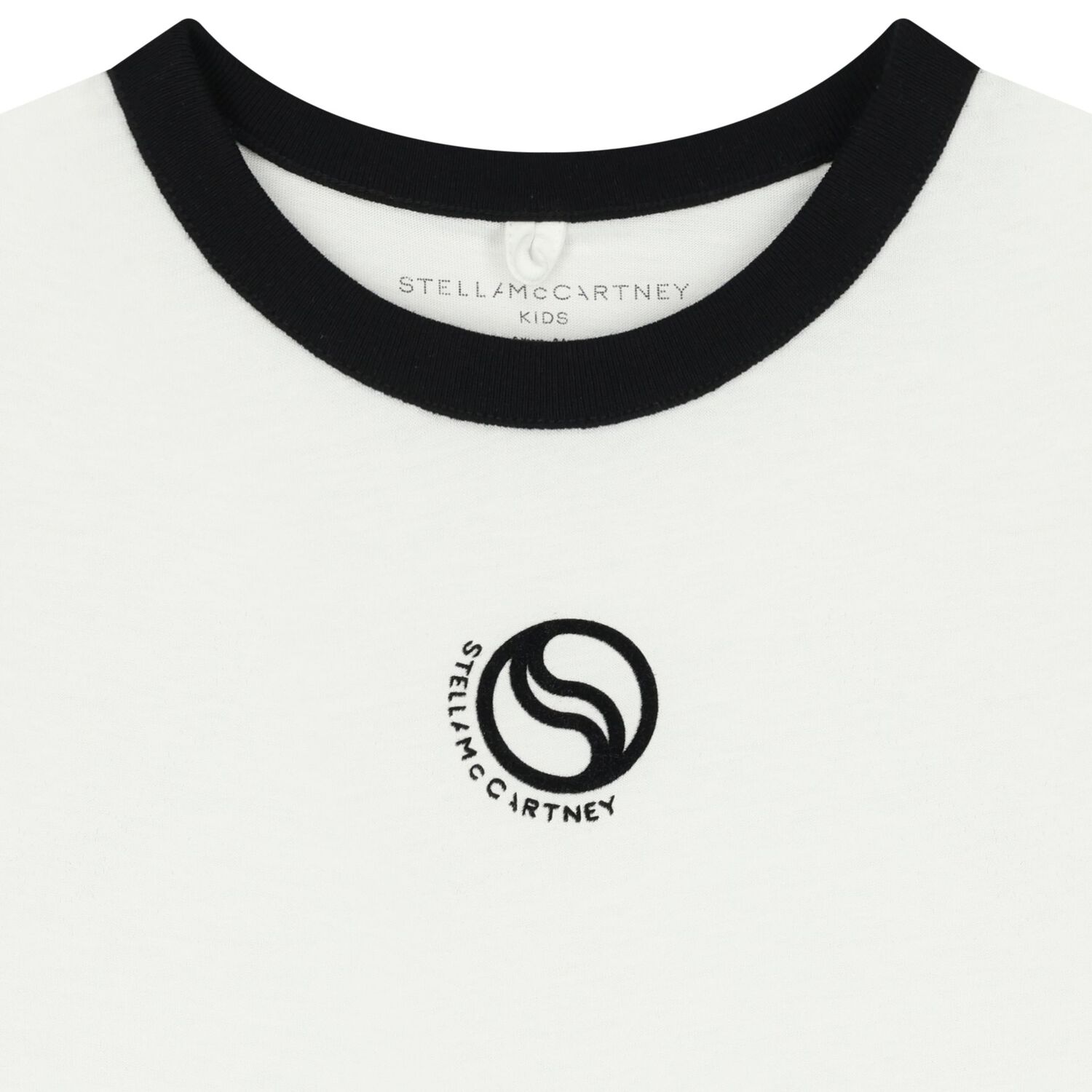 Girls White & Black Logo T-Shirt, 1, hi-res