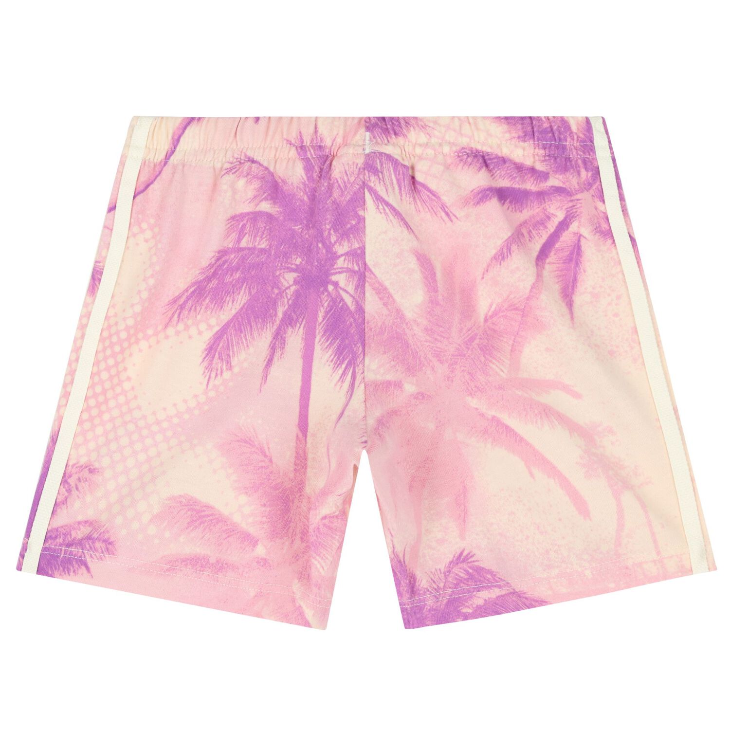 طقم شورت بنات بالشعار باللون البيج والوردي , 1, hi-res