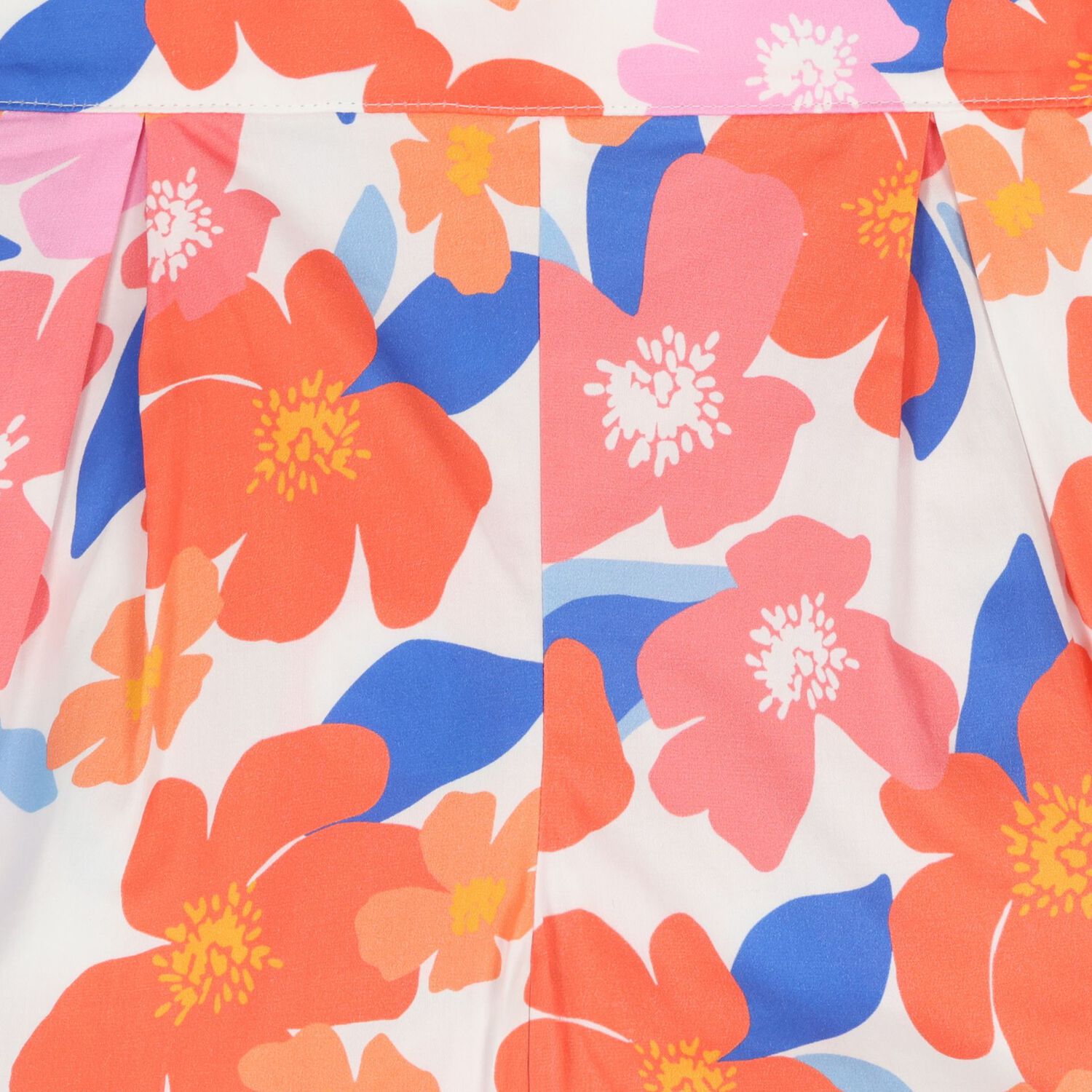 Girls Pink & Orange Floral Shorts, 1, hi-res