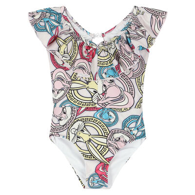Girls Multi-Colored Bunny Swimsuit