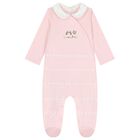 Baby Girls Ivory & Pink Babygrows ( 2-Pack ), 1, hi-res