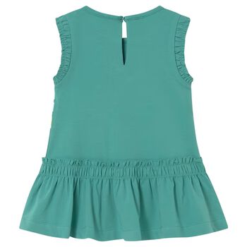 Younger Girls Green Butterfly Dress