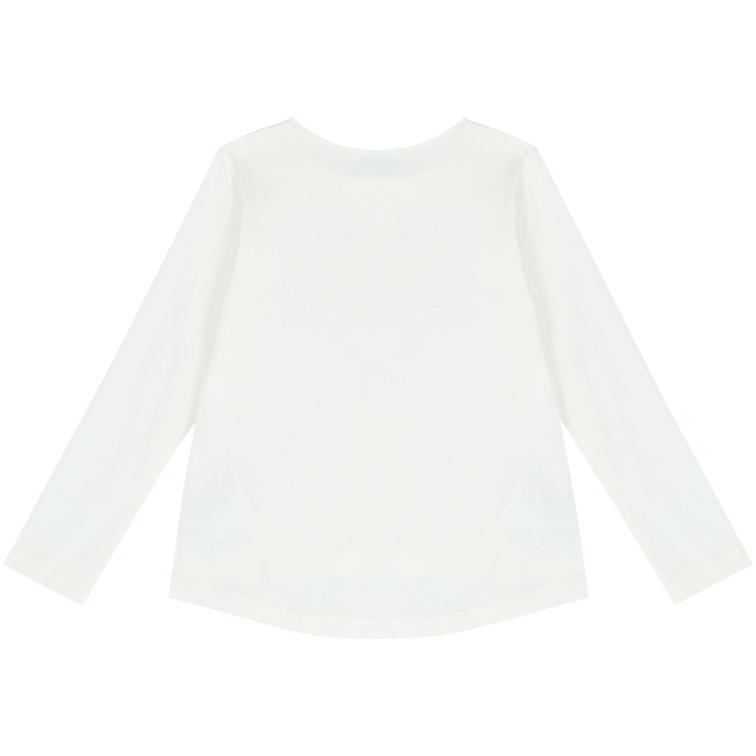 Girls Ivory Heart Long Sleeve Top, 1, hi-res image number null
