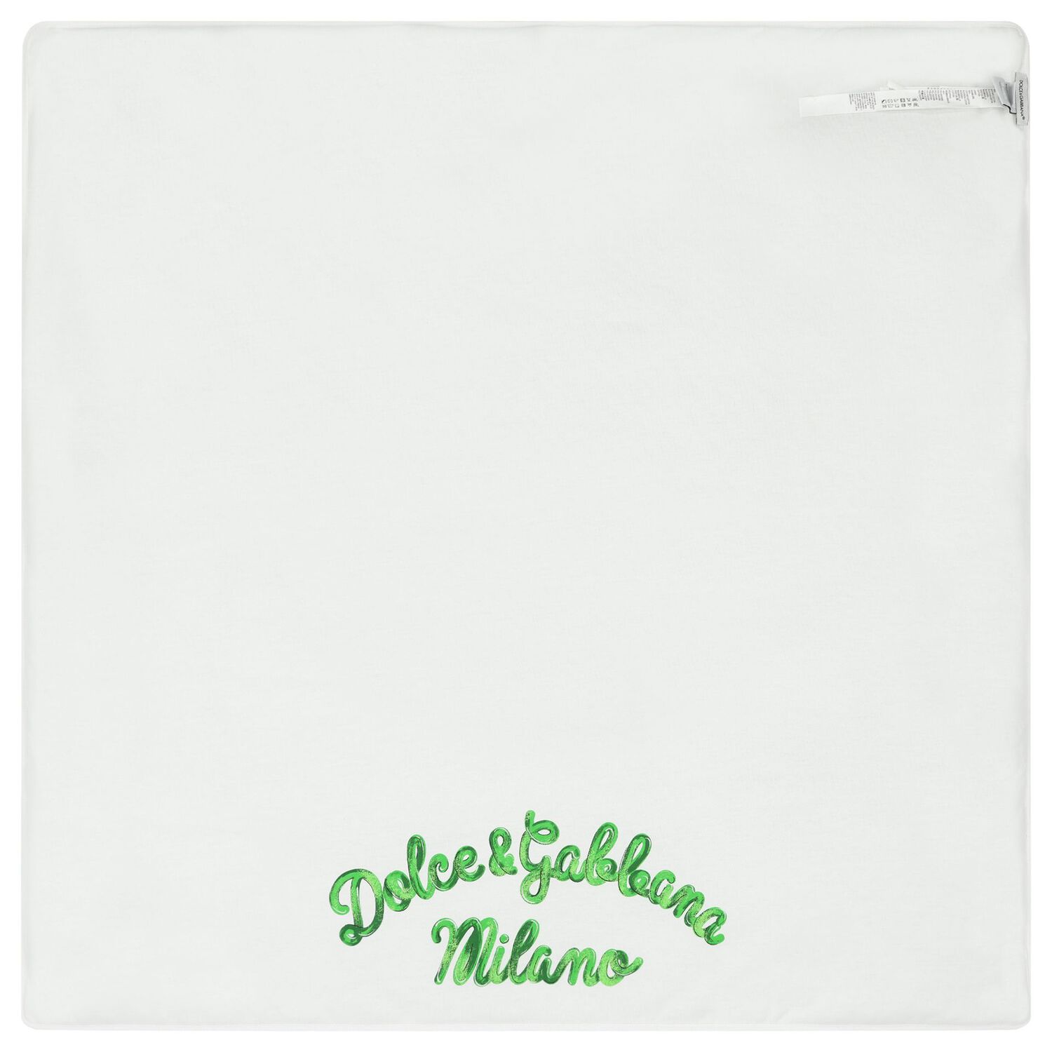 White & Green Majolica Baby Blanket, 1, hi-res