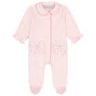 Baby Girls Ivory & Pink Floral Bow Babygrow Gift Set, 1, hi-res