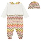 طقم هدايا أفرول بالشعار للبنات باللون الأبيض, 1, hi-res