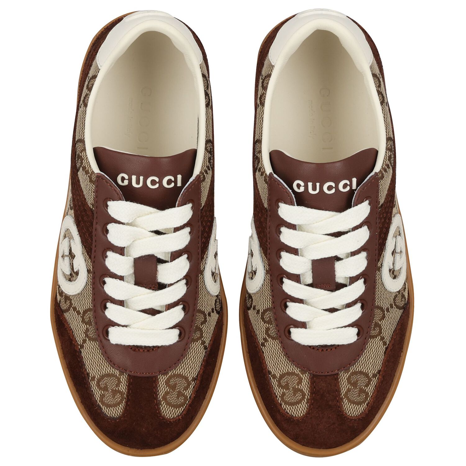 Beige GG logo Canvas Trainers, 1, hi-res