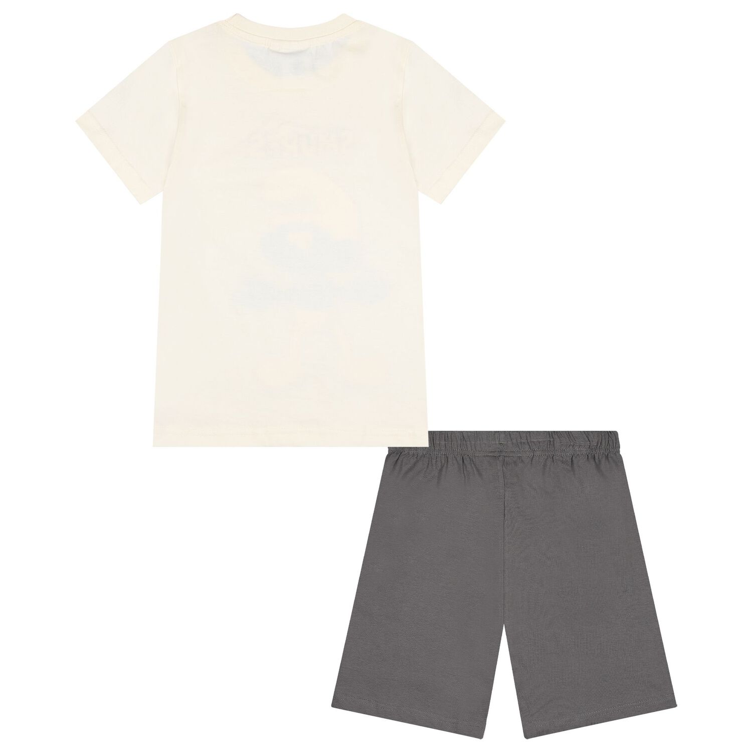 Boys Ivory & Grey Smurfs Shorts Set, 1, hi-res
