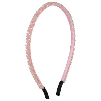 Girls Pink Diamante Headband