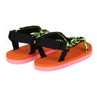 Girls Pink & Orange Logo Sandals, 1, hi-res