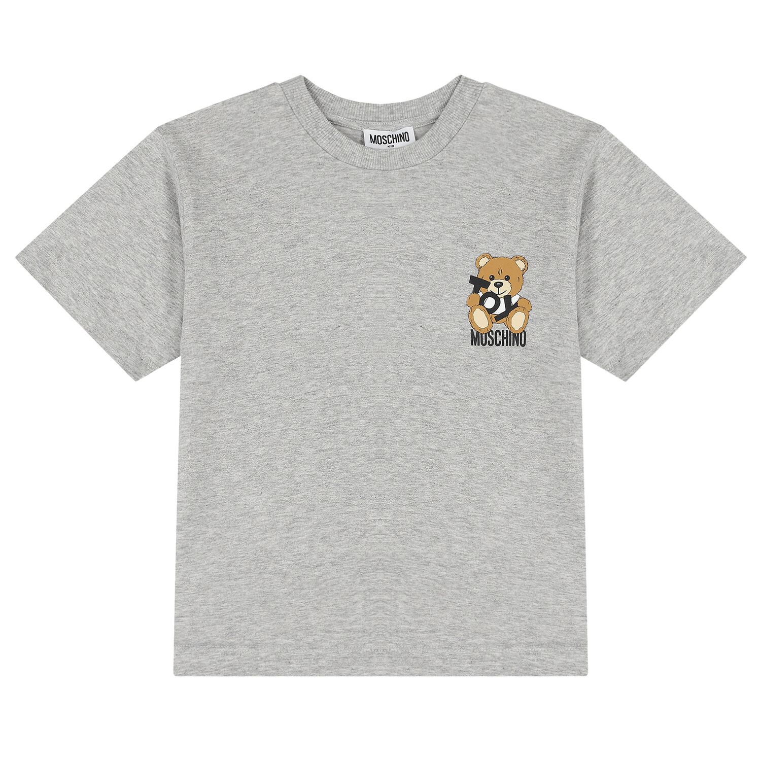 Grey Teddy Bear Logo T-Shirt, 4, hi-res