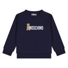 Younger Navy Blue Teddy Bear Logo Sweatshirt, 2, hi-res