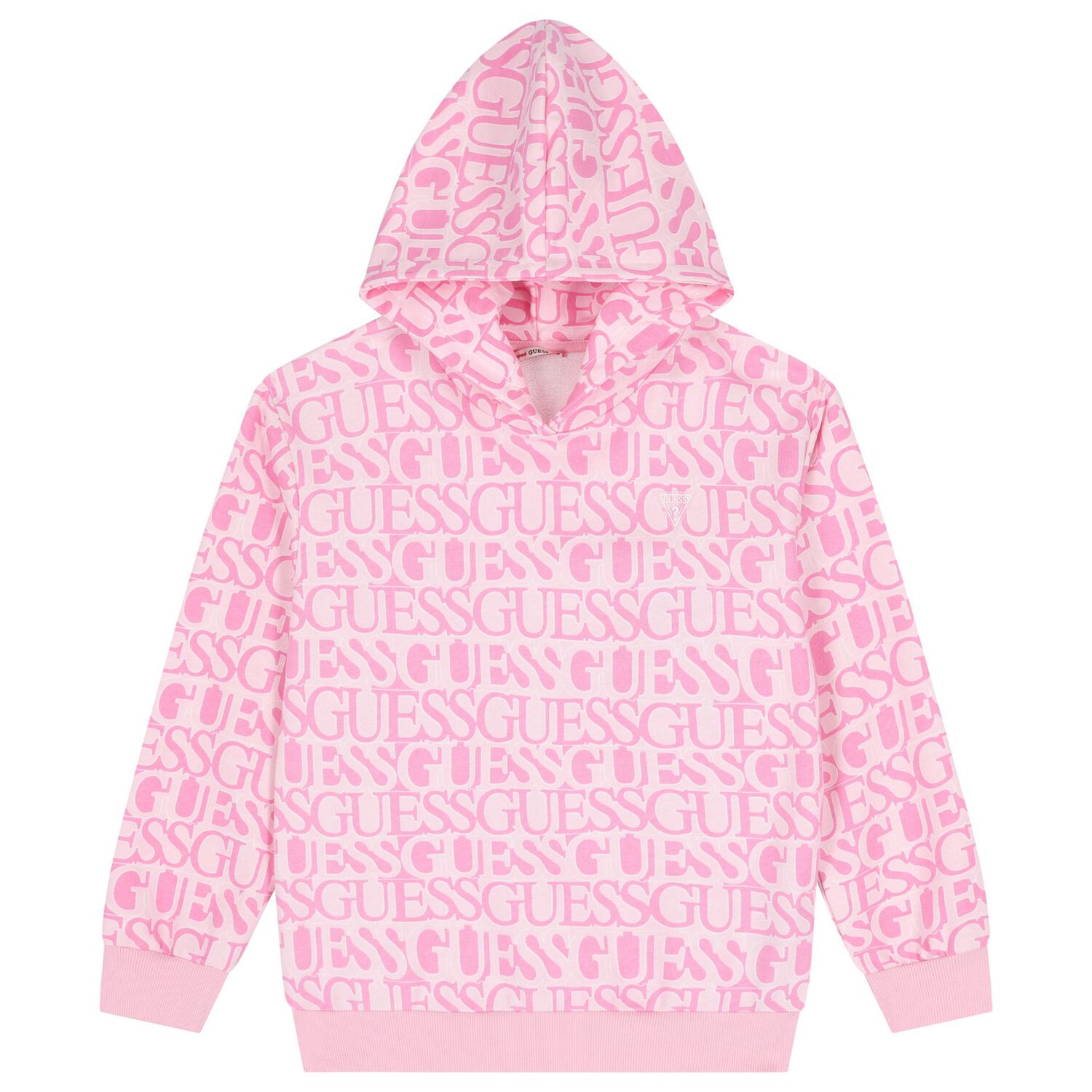 Girls Pink Logo Hooded Top, 1, hi-res image number null