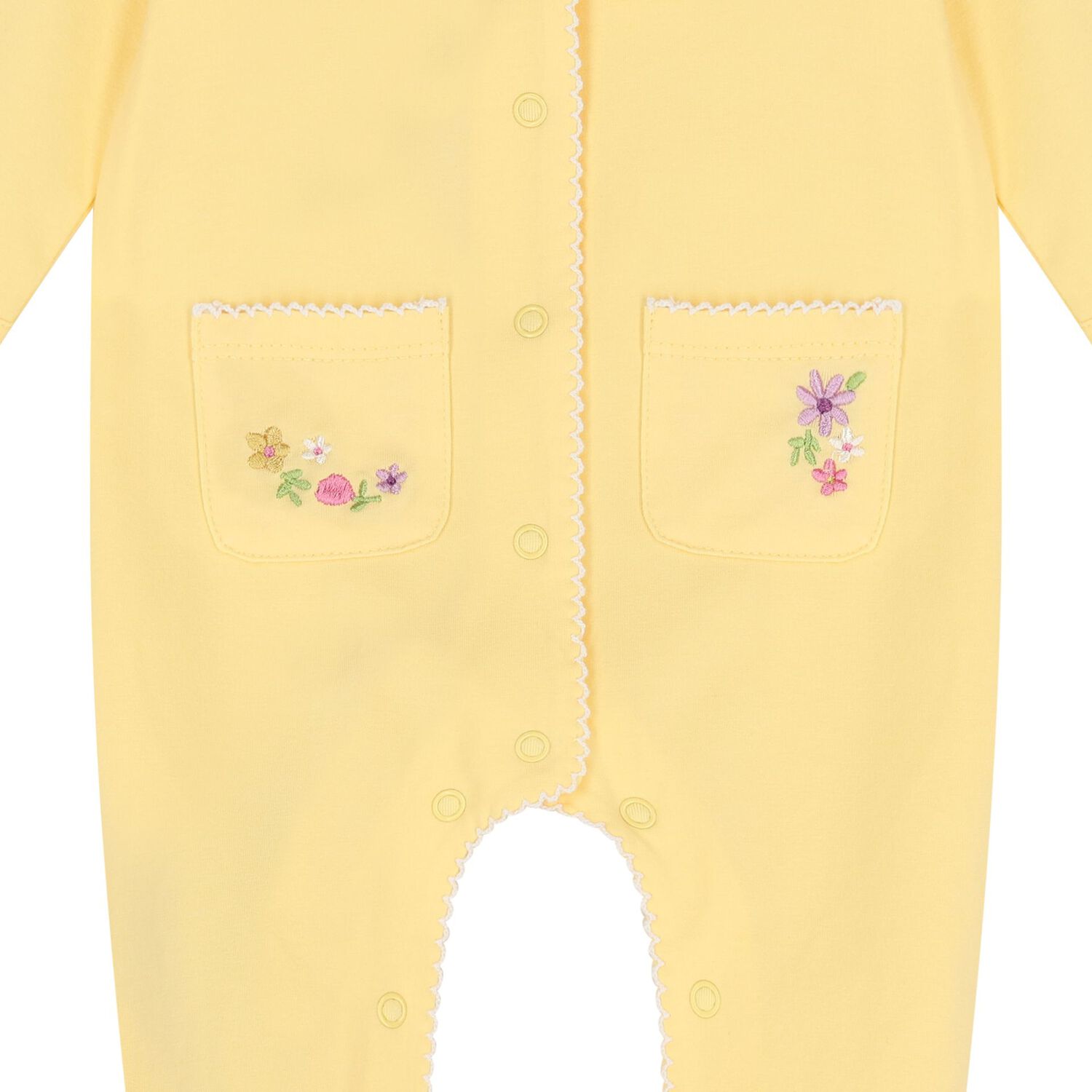 Baby Girls White & Yellow Hot Air Balloon Babygrow ( 2-Pack ), 1, hi-res