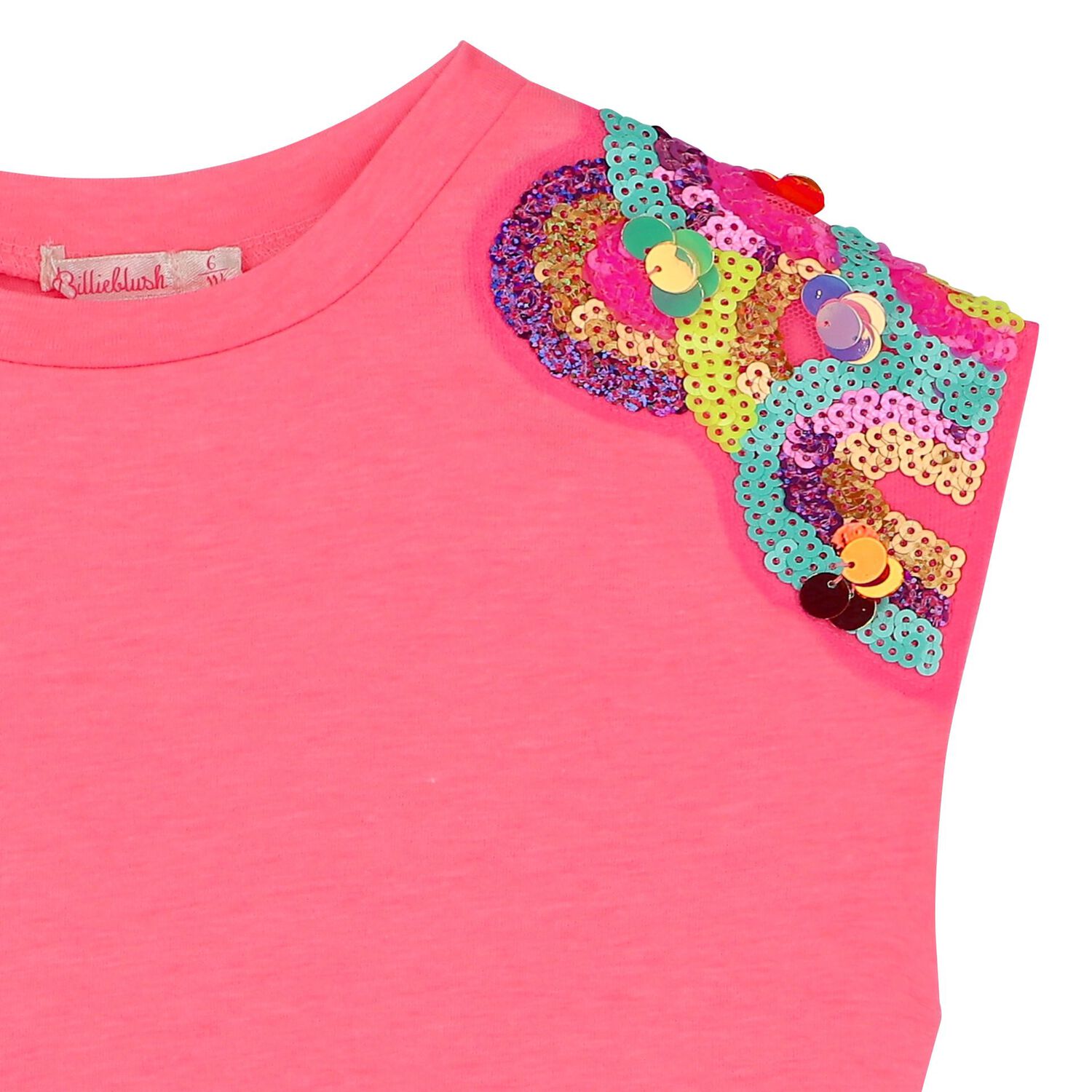 Girls Pink Sequins T-Shirt, 1, hi-res image number null
