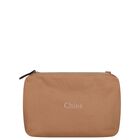 Beige Logo Canvas Baby Changing Bag, 1, hi-res