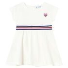 Younger Girls Ivory Heart Dress, 2, hi-res